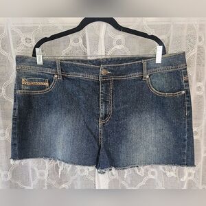 Faded Glory Dark Blue Denim Cutoff Shorts